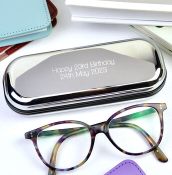 Personalised Chrome Glasses Case, 3 of 8