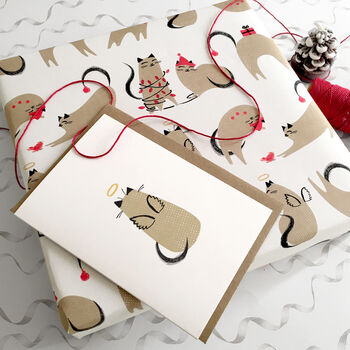 Cat Christmas Wrapping Paper, 8 of 9