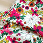 Vivid Garden Blooms Floral Print Handmade Tea Towel, thumbnail 4 of 8
