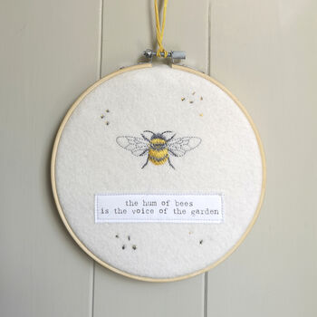 Bee Embroidery Hoop, 4 of 4