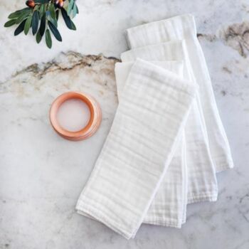 Muslin Cloth Kitchen Tea Towel Organic Cotton, 5 of 9