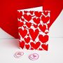 Love Hearts Valentines Love Heart Card, thumbnail 2 of 6