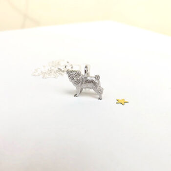 Sterling Silver Pug Necklace, 5 of 10