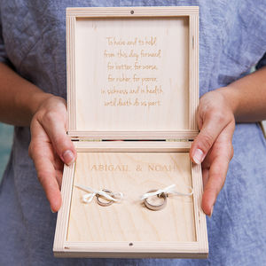 personalised wedding ring box