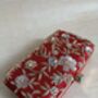 Red Embroidered Rectangular Clutch Bag, thumbnail 4 of 11
