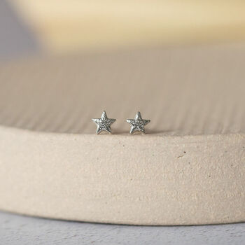 Sterling Silver Mini Star Studs, 4 of 8