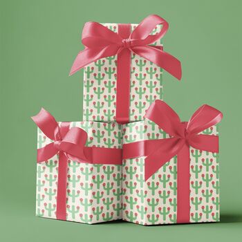 Vibrant Cactus Flower Wrapping Paper – Perfect For Teen Birthdays, 8 of 8