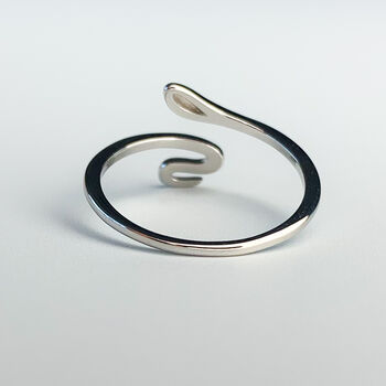 Sterling Silver Snake Adjustable Ring, 3 of 5