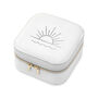 Sunset White Square Travel Jewellery Case, thumbnail 7 of 10