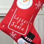 Personalised Red Letter To Santa Christmas Stocking, thumbnail 2 of 3
