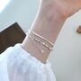 Kimora Ivory Silver Pearl Sea Oyster Charm Bracelet, thumbnail 4 of 5