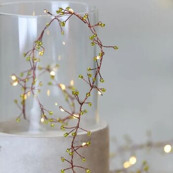 Green Jewel Cluster Mains Fairy Lights, 3 of 5