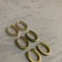 Gold Plated White Colour Block Hoop Earrings, thumbnail 3 of 3