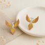 Sterling Silver Phoenix Stud Earrings, thumbnail 1 of 4