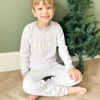 Personalised Childrens Glow In The Dark Pyjamas, 3 of 4