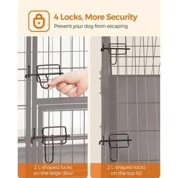 Heavy Duty Dog Crate Metal Dog Cage, 6 of 7