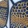 African Print Oven Gloves | Blue Rere Print, thumbnail 2 of 5