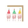 Three Pigs In Hats Birthday Card, thumbnail 1 of 2