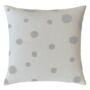 Hand Painted Sustainable Linen Cushion Polka Dot Print, thumbnail 3 of 12