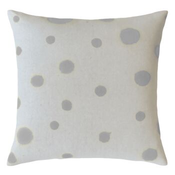 Hand Painted Sustainable Linen Cushion Polka Dot Print, 3 of 12