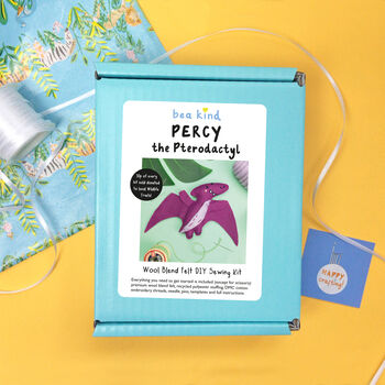 Percy The Pterodactyl Felt Sewing Kit, 4 of 4