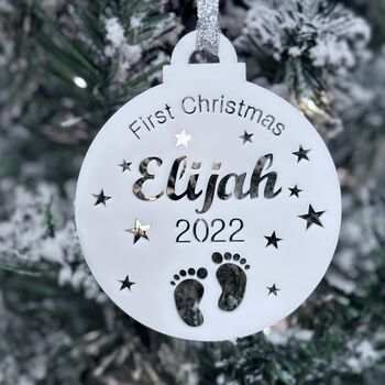 Personalised Baby's First Christmas Bauble, 11 of 12