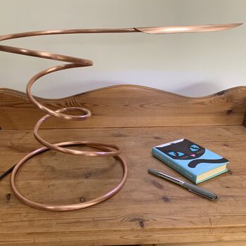 Spiral Copper Desk Lamp, Task Light, Bedside Lamp, 3 of 8
