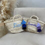 Personalised Mini Straw Basket Bags, thumbnail 4 of 8