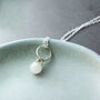 Sterling Silver Moonstone Drop Necklace, thumbnail 2 of 7