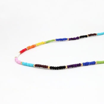 Just Like Us Pride Kebebasan Beaded Necklace, 4 of 8