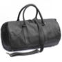 Black Leather Travel Duffle Bag Holdall With Personalised Luggage Tag, thumbnail 3 of 5