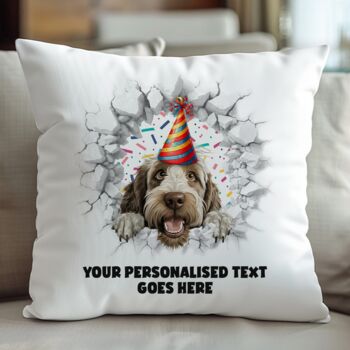 Personalised Spinone Italiano Birthday Break Through, 5 of 8
