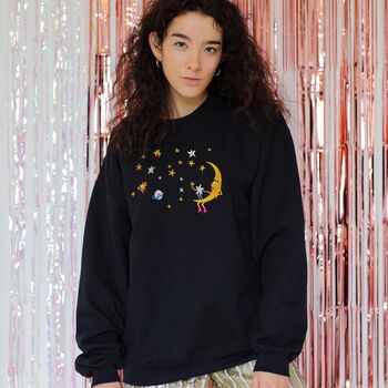 Milkyway Glitter Embroidered Sweatshirt, 3 of 4