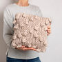 Big Bobble Stitch Cushion Easy Knitting Kit, thumbnail 2 of 10