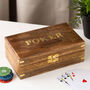 Personalised Luxury Name And Established Wooden Poker Set, thumbnail 2 of 4