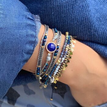 America Gemstone Three Wrap Bracelet, 12 of 12