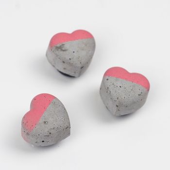 Colour Block Concrete Heart Fridge Magnets, 2 of 7
