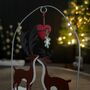 Deers Under Love Heart Christmas Decoration, thumbnail 4 of 4