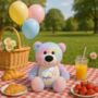 Personalised Blue Baby Rainbow Large Bear, thumbnail 3 of 11