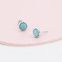 Sterling Silver 6mm Amazonite Stud Earrings, thumbnail 3 of 12