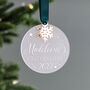 First Christmas Acrylic Decoration With Gold Snowflake, thumbnail 1 of 2