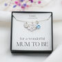 Mum To Be Personalised Necklace, Heart Infinity Charm, New Mum Gift New Pregnancy Gits, thumbnail 3 of 7
