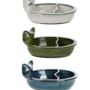 Ceramic Oval Bird Bath/ Feeder, thumbnail 2 of 4