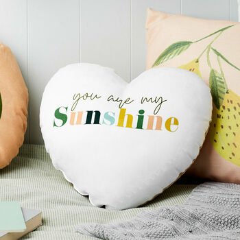 Children's You Are My Sunshine Heart Cushion, 2 of 2