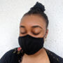 Black Cotton Face Mask With Filter Pocket, thumbnail 1 of 4