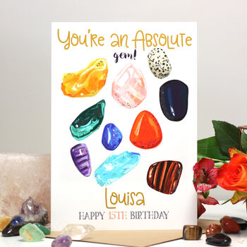 Personalised Gemstones Birthday Card, 2 of 9