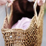 Straw Tote Bag Eco Friendly With Wooden Handles, thumbnail 6 of 12