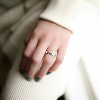 Knightsbridge Sterling Silver Russian Wedding Ring, 2 of 4