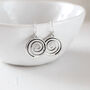 Silver Plated Spiral Earrings, thumbnail 1 of 9
