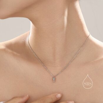 Tiny And Delicate Bird Skull Pendant Necklace, 6 of 11
